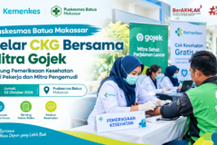 Puskesmas Batua Makassar Gandeng Mitra Gojek, Gelar CKG untuk Perkuat Deteksi Dini Kesehatan